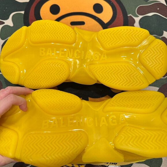 Balenciaga Triple S Yellow Chunky Sneakers - Picture 3 of 8